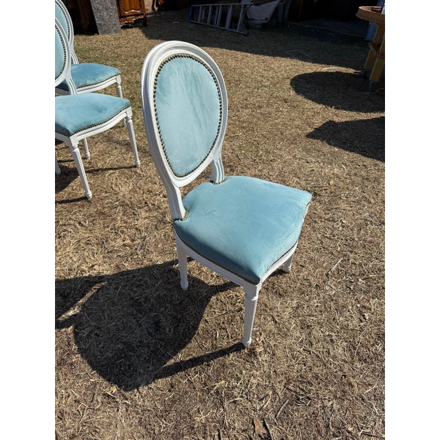 White 19th Century Louis XVl Dining Chairs - Set of 6 For Sale - Image 8 of 12