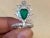 2 Ct Finest Zambian Pear Emerald & 2 Ct Diamond Ring in 18 Kt Gold Size 7 For Sale - Image 16 of 18