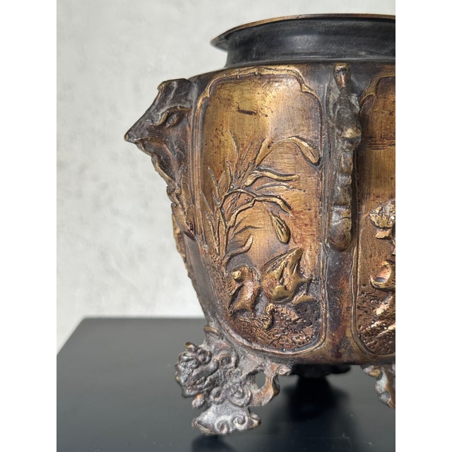 19th-Century German Bronze Footed Urn With Avian Reliefs and Gargoyle Motifs For Sale - Image 17 of 17
