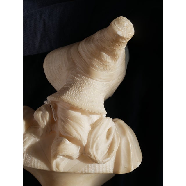 Early 20th Century Marble Bust of a Young Girl Sculpture For Sale - Image 9 of 15