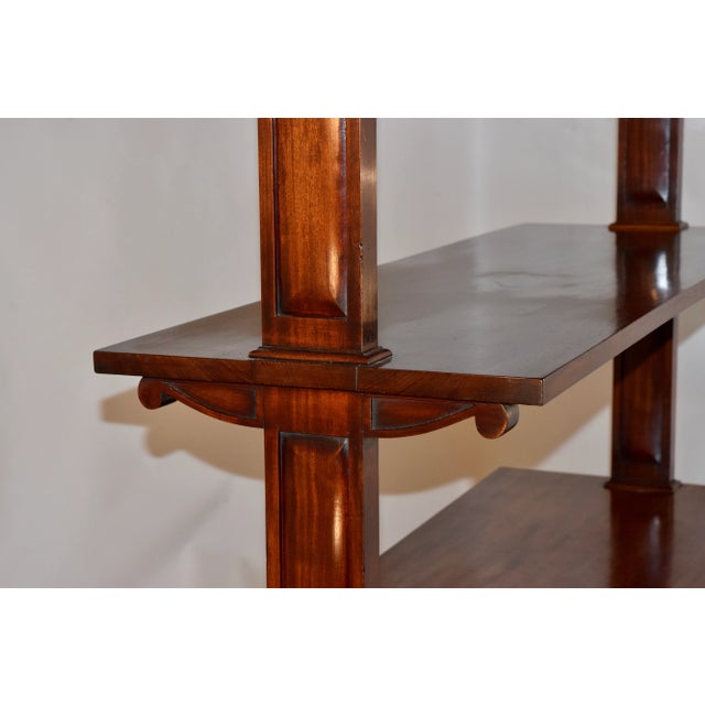 Wood 19th Century English Freestanding Shelf Made From Mahogany For Sale - Image 7 of 10
