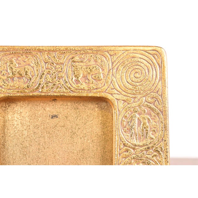 Bronze Tiffany Studios New York Zodiac Bronze Doré Picture Frame For Sale - Image 8 of 14