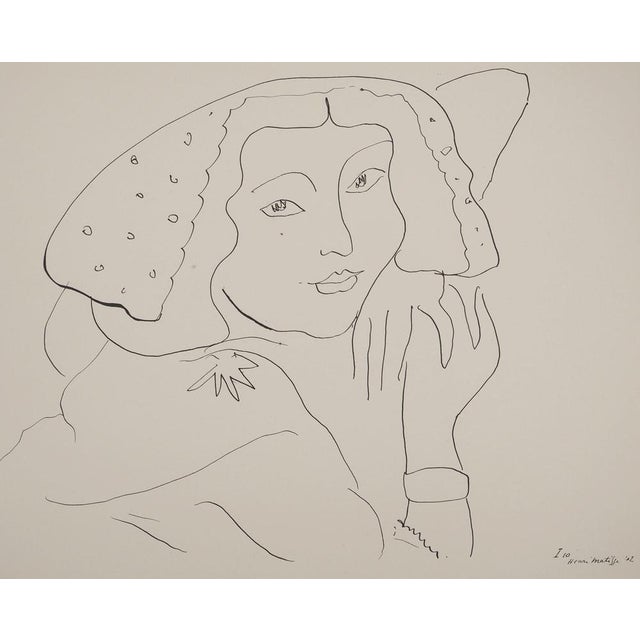Henri Matisse (1869-1954) (after) Woman with a Tender Gaze Lithograph after a drawing by the artist Signed in the plate On...