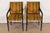 Mid-Century Modern Mid-Century Hollywood Regency Ebonized Faux Bamboo Armchairs With Jack Lenor Larsen Upholstery, Pair For Sale - Image 3 of 11