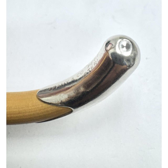 Silver 1970s Tiffany & Co. Elsa Peretti Silver/ Rattan Wood Cuff Bracelet For Sale - Image 8 of 9