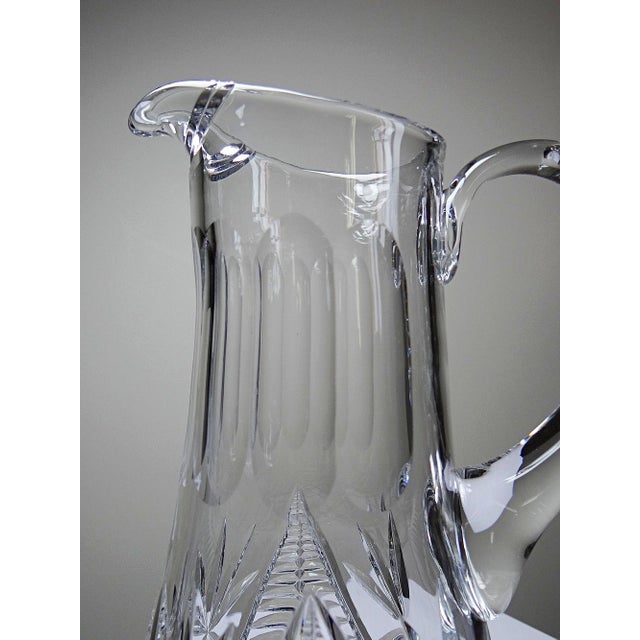 Large Cut Crystal Water Pitcher, 1980s For Sale - Image 3 of 11