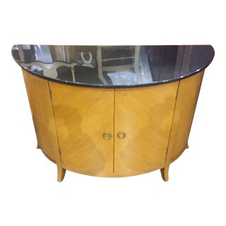 Maple & Black Granite Dry Bar Cabinet For Sale