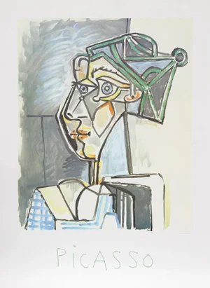 1980s "Tete de Femme au Chignon" Lithograph After Pablo Picasso