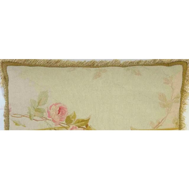 Circa 1860 Antique French Aubusson Tapestry Pillow For Sale - Image 4 of 4