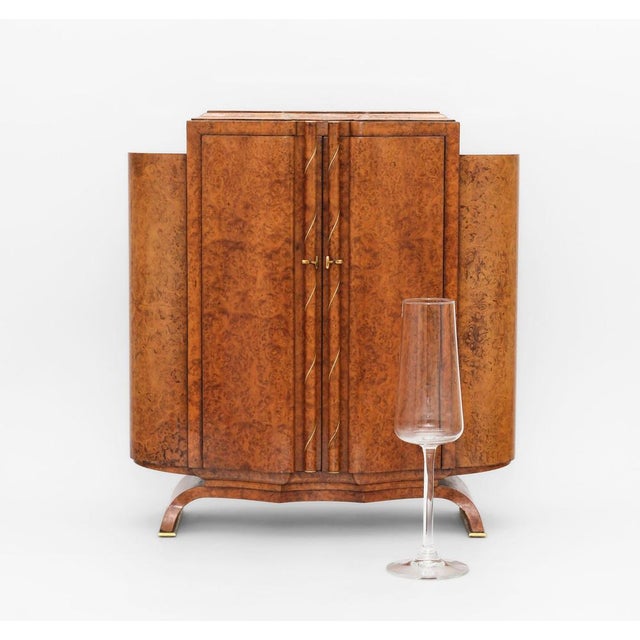 1930s Fine Art Deco Amboyna Burr Table Top Cabinet, 1930s For Sale - Image 5 of 17