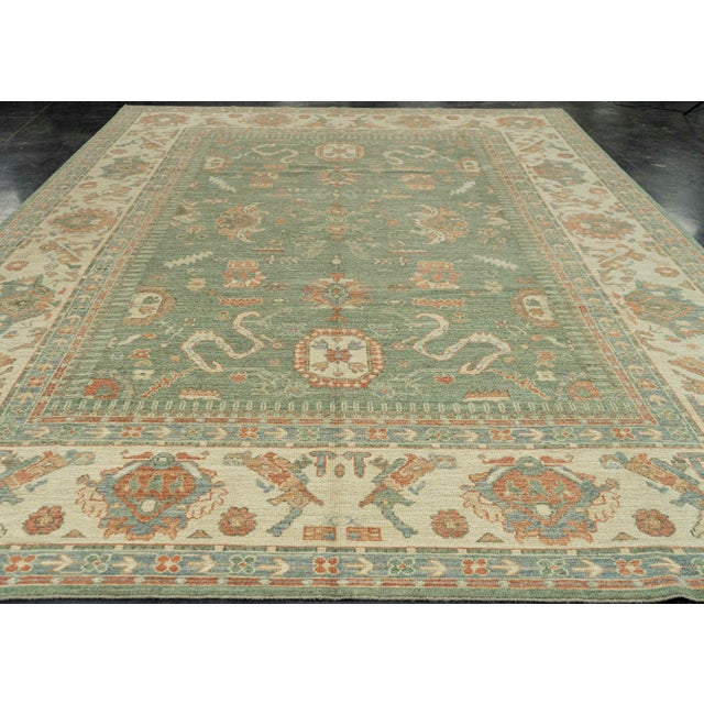 Turkish Oushak Rug 10'2" x 14'4" #23012 Explore a curated collection of hallway runners, wool rugs, and handmade...