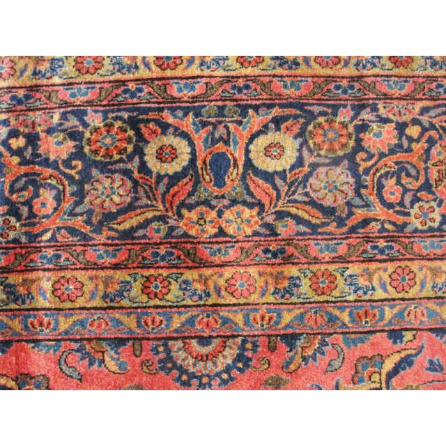 Red Antique Persian Manchester Kashan Carpet, 8'9" × 12'3" For Sale - Image 8 of 10