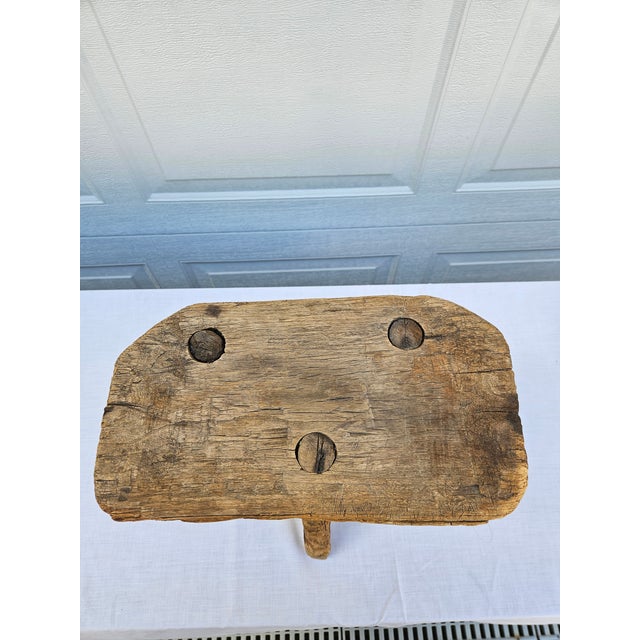 Primitive Milking Stool -Decorative For Sale - Image 12 of 12