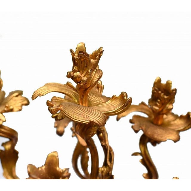 Stone French Gilt Cherub Candelabras, 1880, Set of 2 For Sale - Image 7 of 8