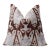 The Rust & Icy Lilac Vertical Ikat Silk Velvet Pillow - 20" X 20" For Sale