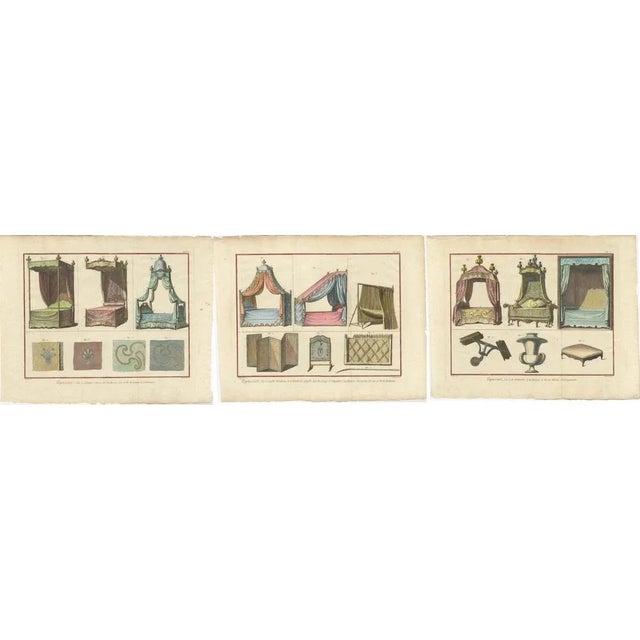 Upholstery and Furniture Design, 1760s, Paper, Set of 3 For Sale - Image 5 of 6