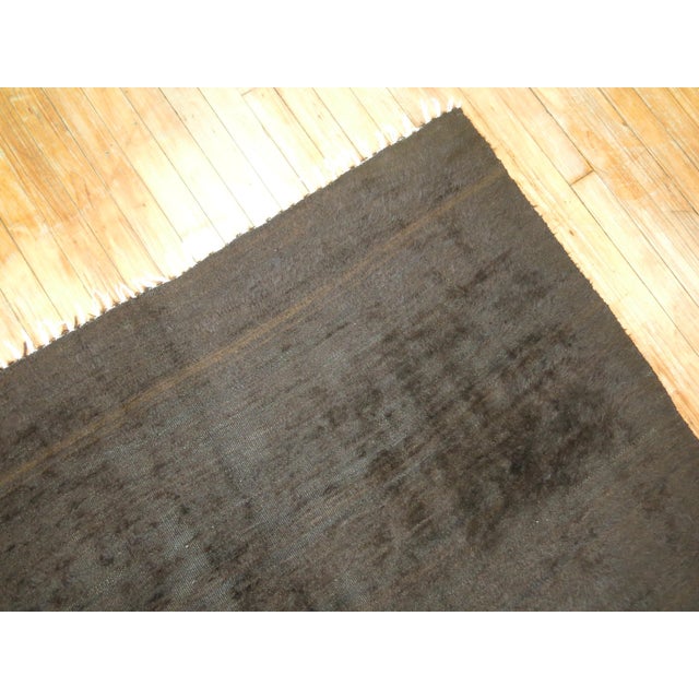 Black Modern Mohair Rug - 4'6" x 6'3" For Sale In New York - Image 6 of 6