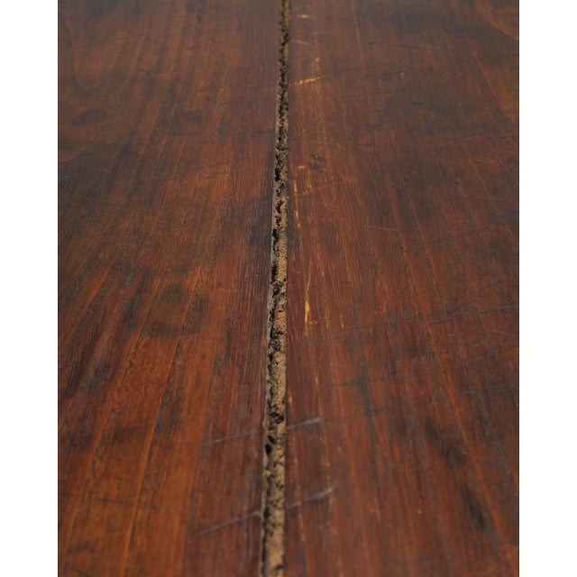 19th Century Country French Provincial Chestnut Farmhouse Table For Sale - Image 14 of 18