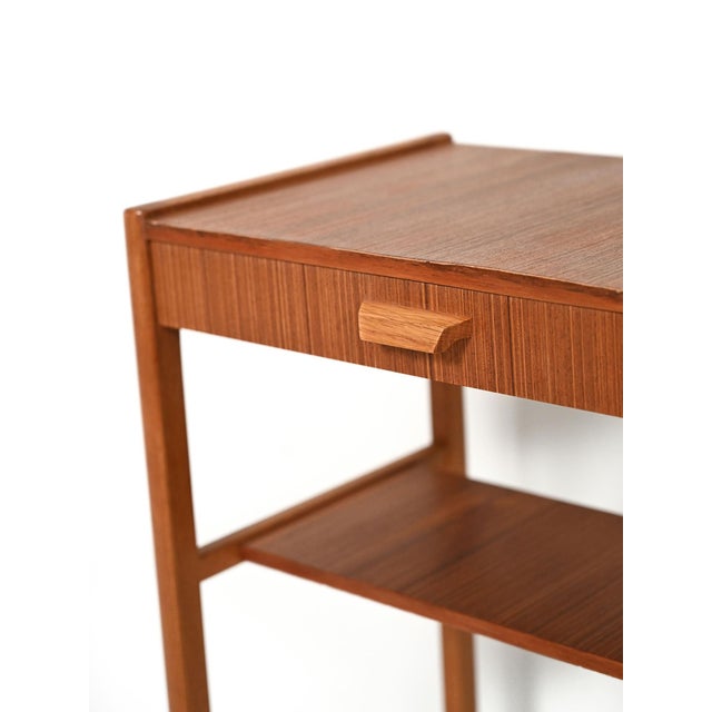 1960s Vintage Scandinavian Bedside Tables with Drawer and Magazine Rack, 1960s, Set of 2 For Sale - Image 5 of 10