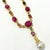 Bochic "Capri" Vintage Multi Sapphires & Rubies Necklace Set 18K Gold & Silver For Sale - Image 17 of 18