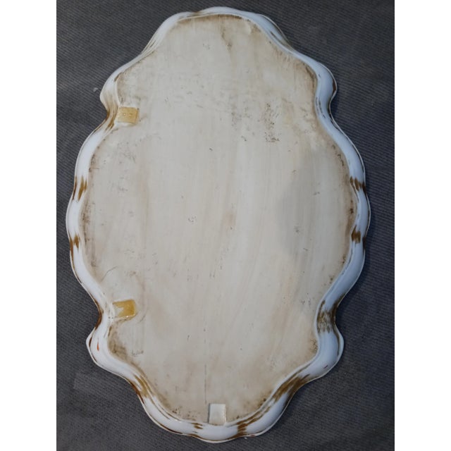 A beautiful large ceramic chinoiserie decorative platter with pretty horse designs. The platter would be perfect as a wall...