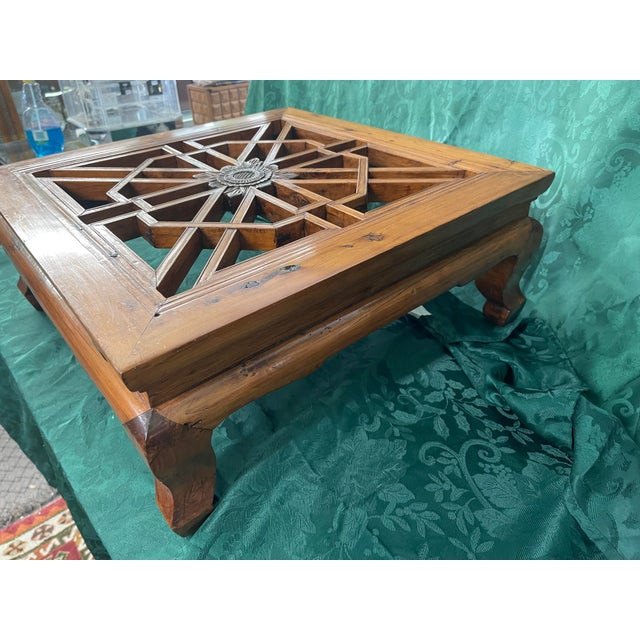 Carved Chinese Footstool With Cushion For Sale In San Francisco - Image 6 of 8