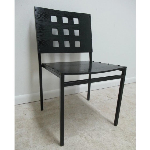 1990s 1990s Michael Graves Design Kron Prototype Stacking Concept Chair Square Pilon For Sale - Image 5 of 14