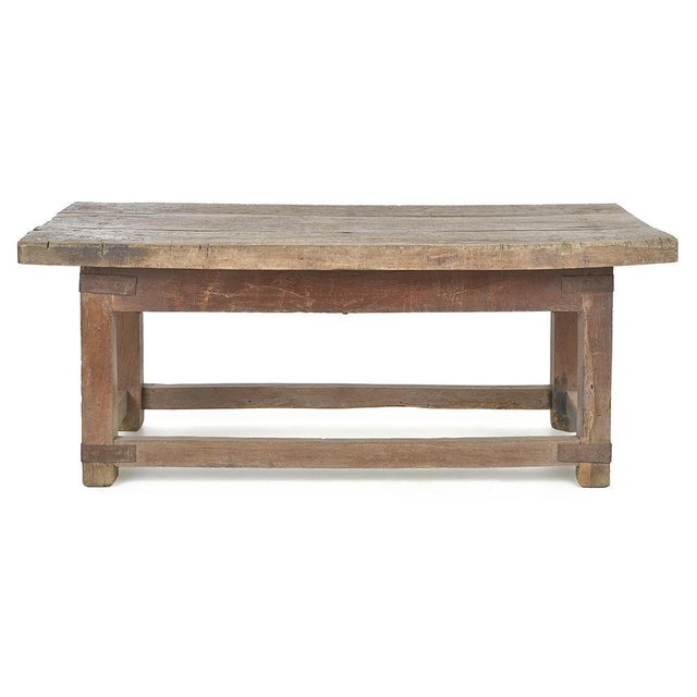 Brown Antique Solid Wood Table For Sale - Image 8 of 8