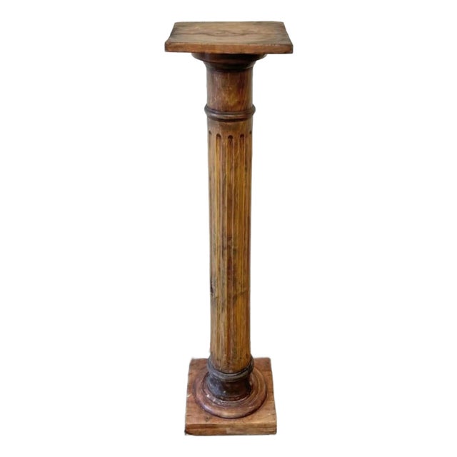 French Pine Display Pedestal C 1920 For Sale