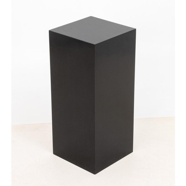 Late 20th Century Modern Ebonized Wood Rectangular Pedestal For Sale - Image 5 of 5