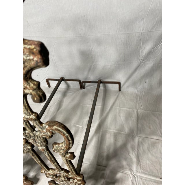19th Century Pair Architectural Salvage Custom Andirons For Sale - Image 5 of 10
