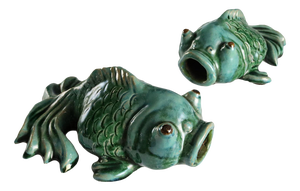 Glazed Ceramic Koi Carp Fish