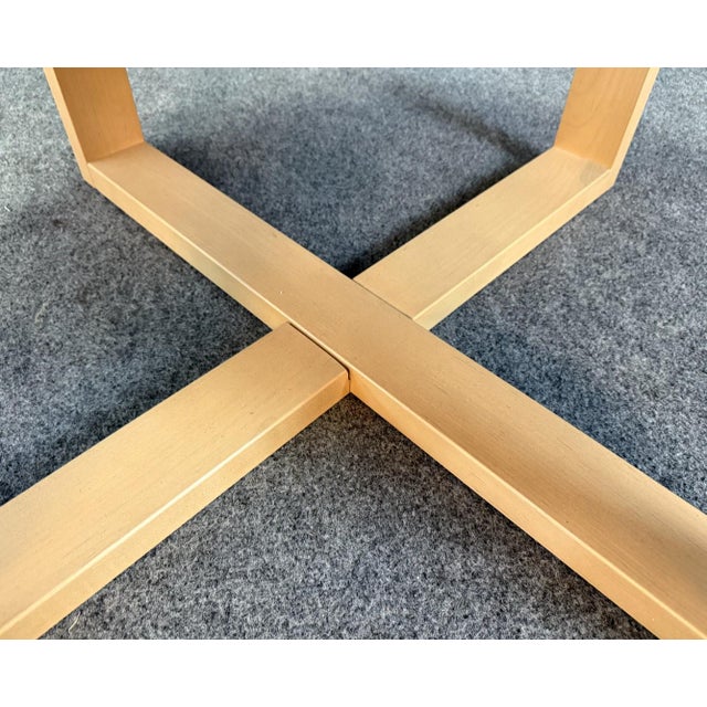 2020s Round Maple Coffee Table Attributed to Leisters Furniture For Sale - Image 5 of 7