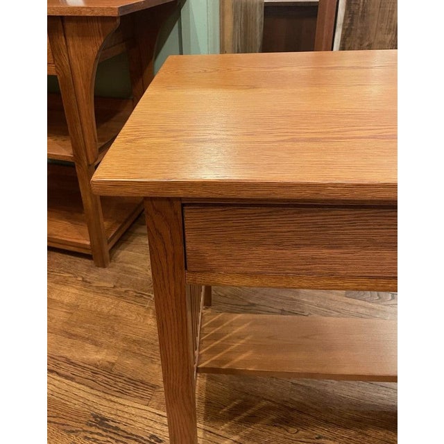 Mission 2 Drawer and Open Shelves Sideboard / Console Table - Michael's Cherry For Sale - Image 10 of 13