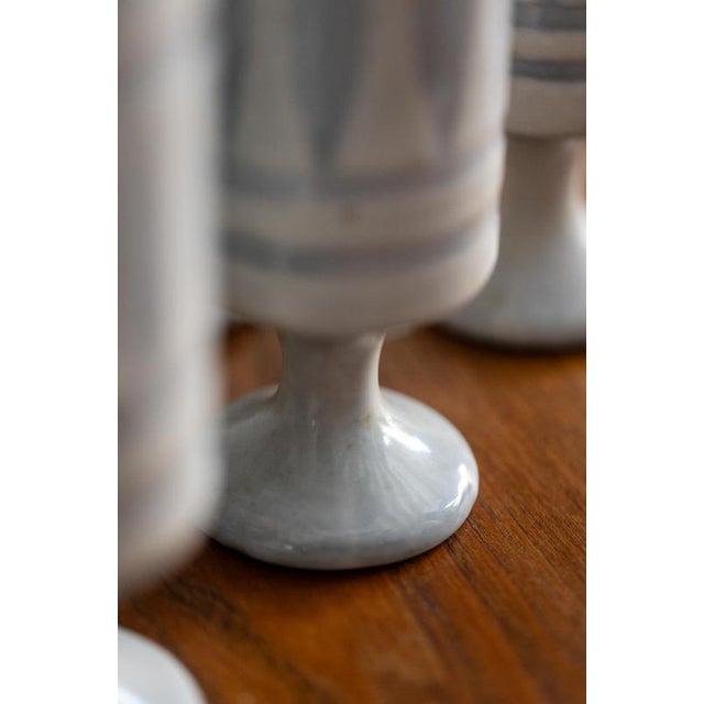 Ceramic Cups, 1976, Set of 8 For Sale - Image 4 of 5