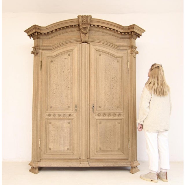 Antique Provincial Oak Wardrobe, 1800s For Sale - Image 4 of 18