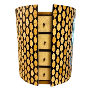 R & Y Augousti Inlaid Bamboo and Shagreen Jewelry Box For Sale