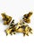 Contemporary Vintage 2003 Set of 3 Yellow & Black Frog Figurines Sculptures For Sale - Image 3 of 12