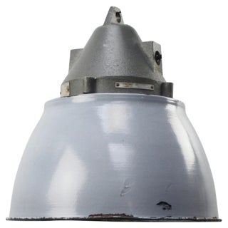 Vintage Industrial Clear Glass Pendant Light For Sale