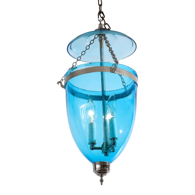 Blue Bell Jar Lantern For Sale