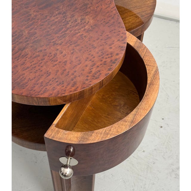 Art-Deco Walnut Coffee Table with Drawers, 1930s For Sale - Image 10 of 11