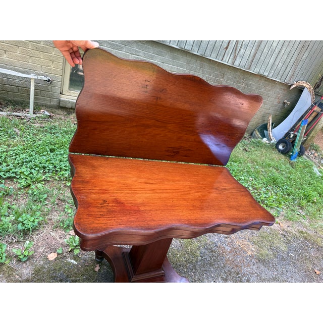 Antique Regency Style Mahogany Flip Top Game Table For Sale - Image 12 of 18
