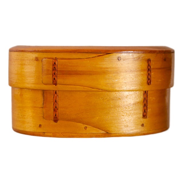 Vintage Swedish Bent Wooden Tine Box, 1920s For Sale