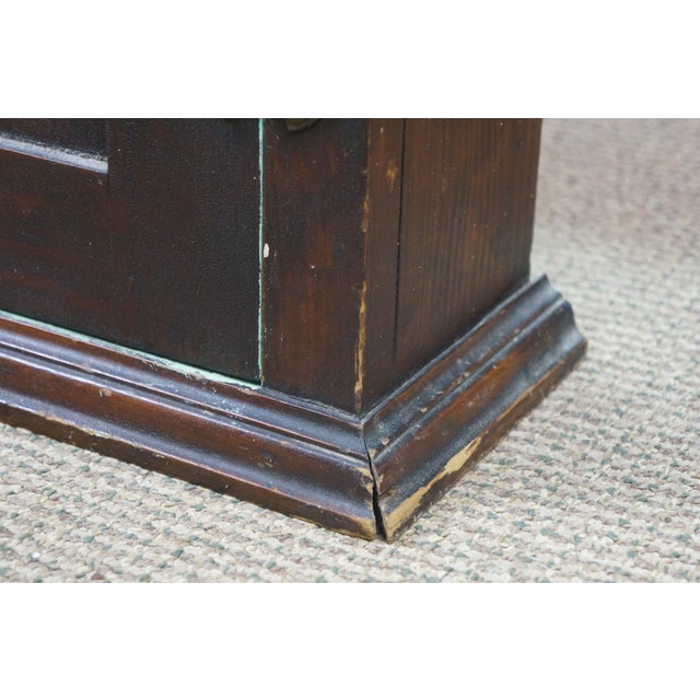 Antique Victorian Oak Apothecary Ship Medicine Cabinet Cupboard 30" For Sale - Image 12 of 17