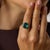 1930s 1930s Art Deco Gia 5.45 Carat Emerald Diamond Platinum Cocktail Ring, Size 7.75 For Sale - Image 5 of 6