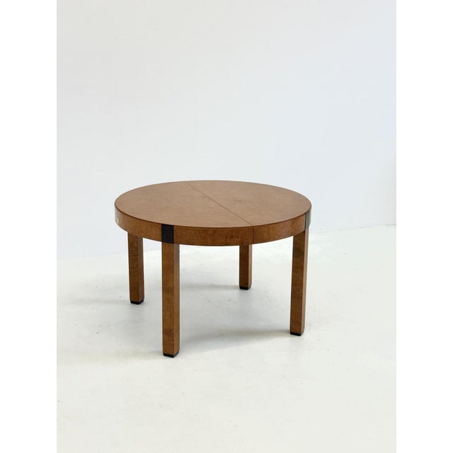 1980s Vintage Burl Wood Round Dining Table by Grange, 1980s For Sale - Image 5 of 13