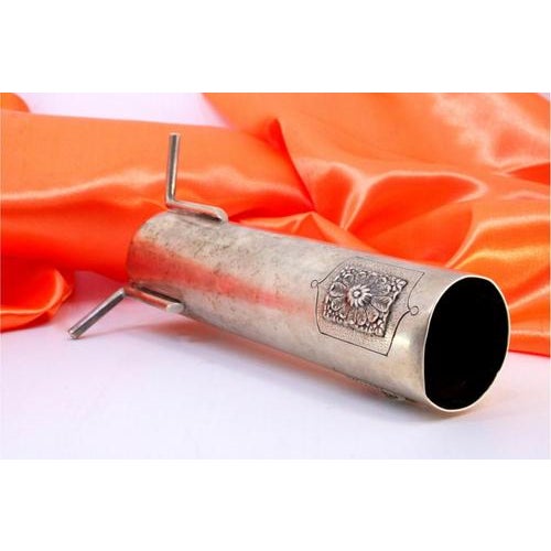 Silver Candlestick with Framed Reliefs For Sale - Image 4 of 7