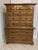 1960s Thomasville Solid Oak Early American Style Chest-on-Chest Tallboy Dresser Vintage 1960 For Sale - Image 5 of 11