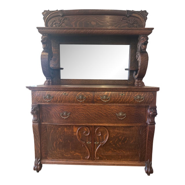 Late 19th Century Lion Head Board Server For Sale
