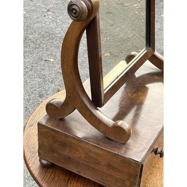 Victorian Mahogany Dressing Mirror with Two Drawers For Sale - Image 5 of 10